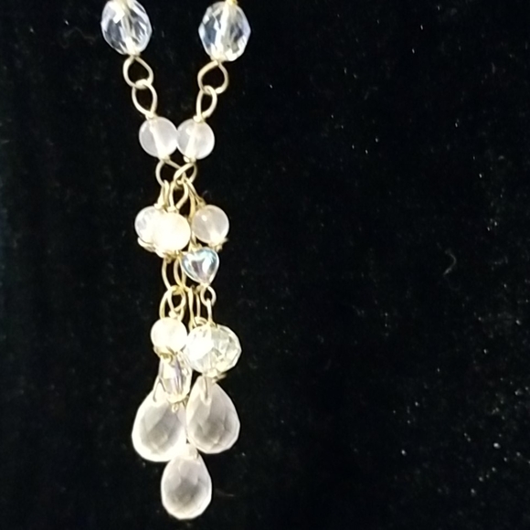 Elegant 36" Crystal & Rose Quartz Necklace - Picture 2 of 2